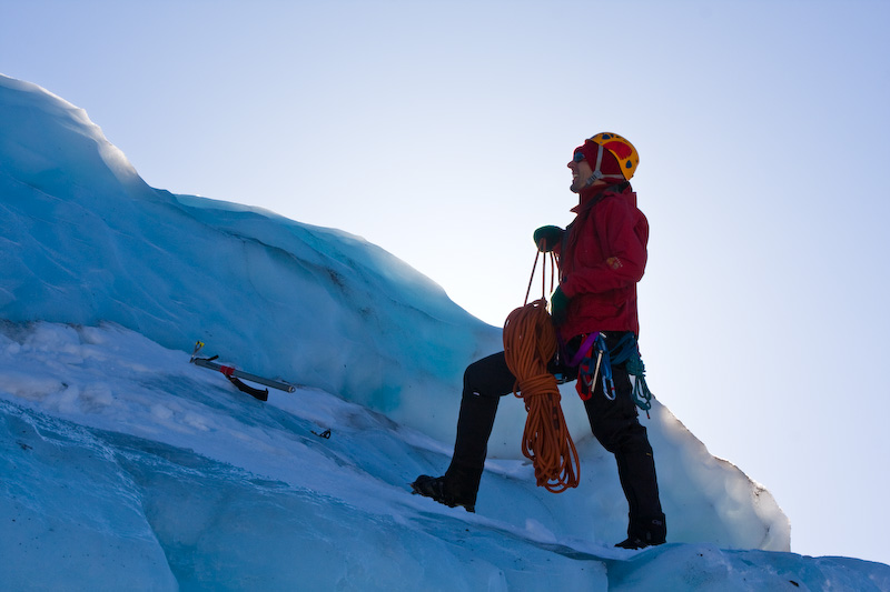 Climber On The Coleman Glacier
